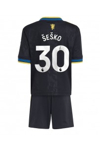 Manchester United Benjamin Sesko #30 Babyklær Tredje Fotballdrakt til barn 2025-26 Korte ermer (+ Korte bukser)